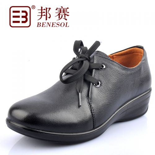 Chaussures de printemps femme en Première couche cuir BENESOL ronde - Commuter semelle polyuréthane Ref 998047