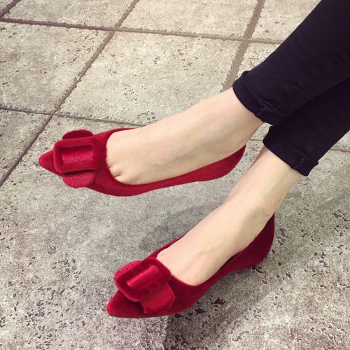 Chaussures de printemps femme en crin pointu ouverture profonde, moraillon - semelle caoutchouc Ref 998061