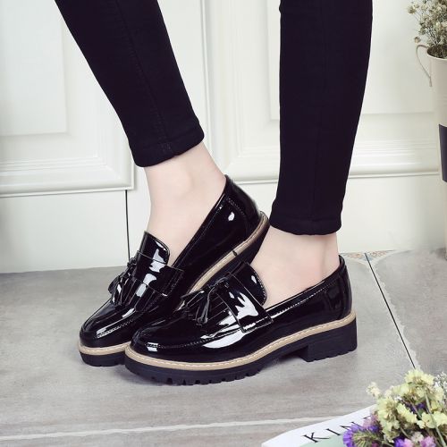 Chaussures de printemps femme en Manteau peinture ronde houppe - loisir semelle caoutchouc Ref 998078
