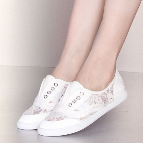 Chaussures de printemps femme en engrener ronde - loisir semelle caoutchouc Ref 998134