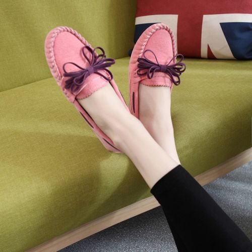 Chaussures de printemps femme en Xi Shi Cashmere ronde avec lacets - loisir semelle caoutchouc Ref 998187