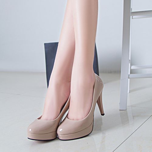 Chaussures de printemps femme en PU ronde étanche - Europe semelle caoutchouc Ref 998250