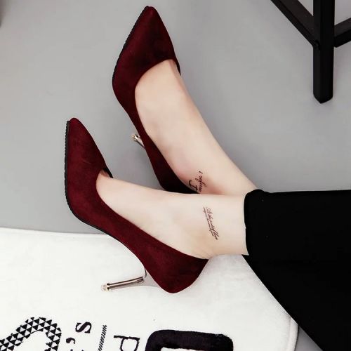 Chaussures de printemps femme en pointu ouverture profonde- simple - semelle caoutchouc Ref 998261