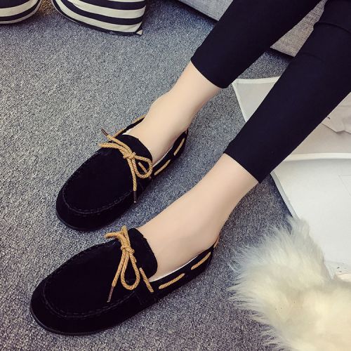 Chaussures de printemps femme en PU ronde ouverture profonde- semelle caoutchouc - Ref 998270
