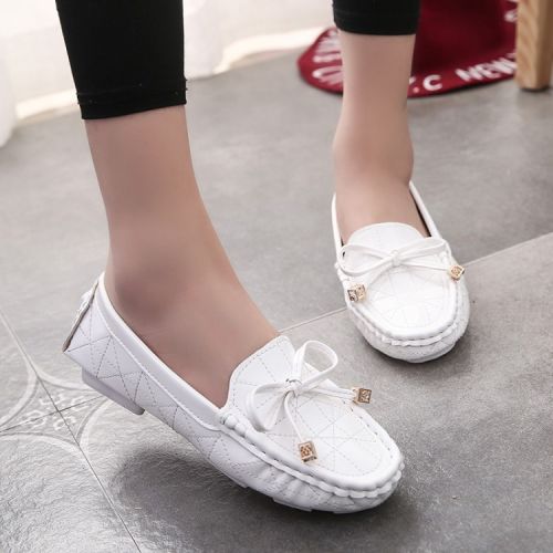 Chaussures de printemps femme en PU ronde arc - loisir semelle caoutchouc Ref 998291