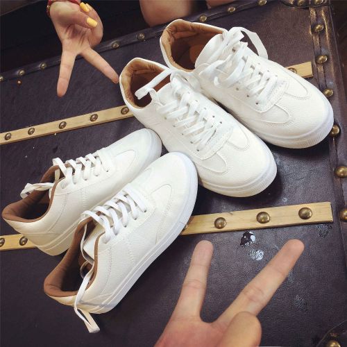 Chaussures de printemps femme en PU ronde ouverture profonde, avec lacets - Ref 998325