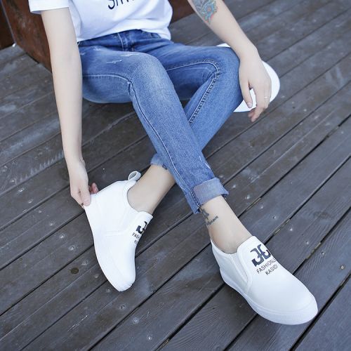 Chaussures de printemps femme en PU ronde Wedges - semelle caoutchouc Ref 998333