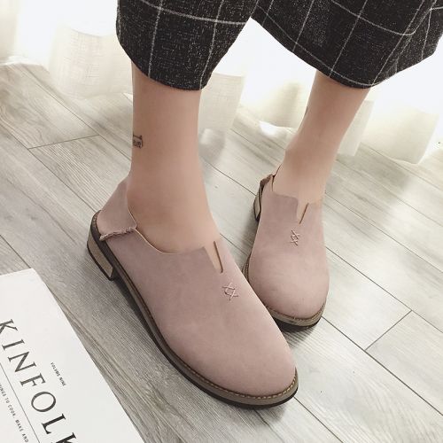 Chaussures de printemps femme en PU ronde - Angleterre semelle caoutchouc Ref 998346