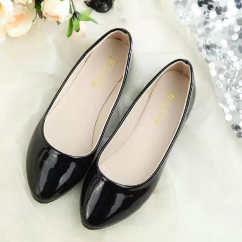 Chaussures de printemps femme en Manteau peinture pointu ouverture profonde- semelle caoutchouc - Ref 998362