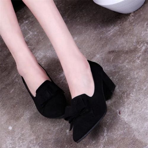Chaussures de printemps femme en pointu arc, - Europe semelle caoutchouc Ref 998384