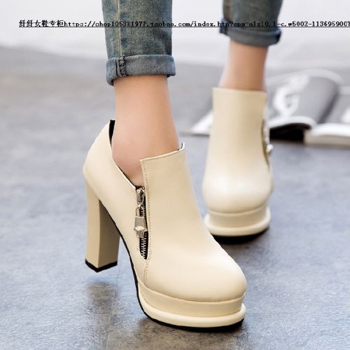 Chaussures de printemps femme en Ercengzhupi ronde étanche - Europe semelle caoutchouc Ref 998427