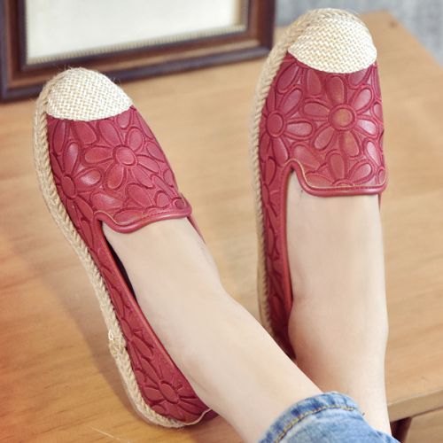 Chaussures de printemps femme en PU ronde - semelle TPR Ref 998448
