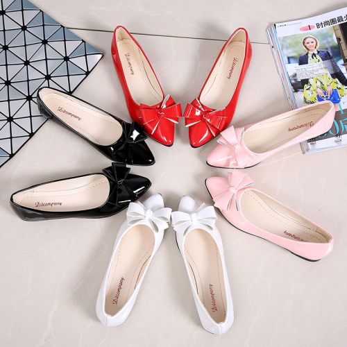 Chaussures de printemps femme en Manteau peinture pointu ouverture profonde, arc - doux semelle caoutchouc Ref 998449