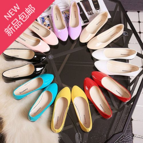 Chaussures de printemps femme en Manteau peinture pointu ouverture profonde- semelle caoutchouc - Ref 998470
