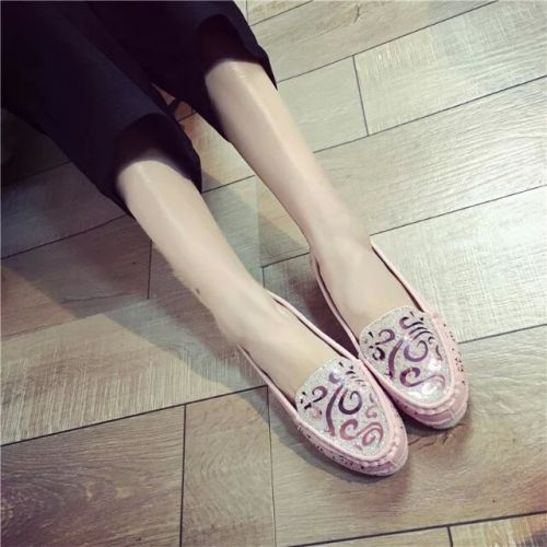 Chaussures de printemps femme en PU ronde - semelle caoutchouc Ref 998497
