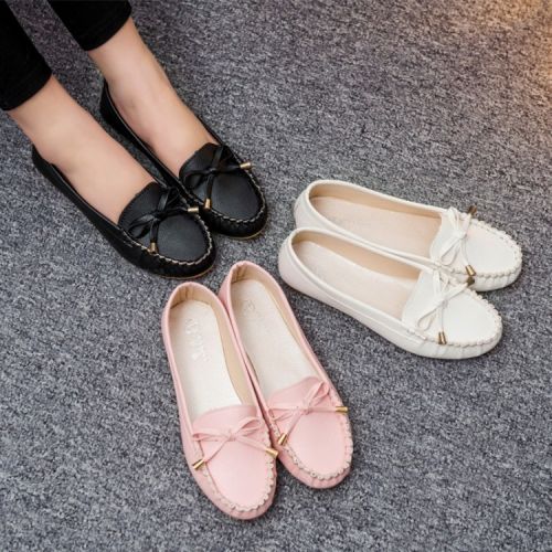 Chaussures de printemps femme en PU ronde - Ref 998532