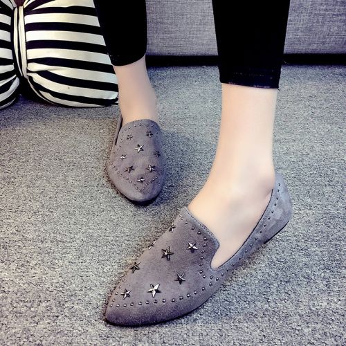 Chaussures de printemps femme en pointu ouverture profonde, rivet - semelle caoutchouc Ref 998546