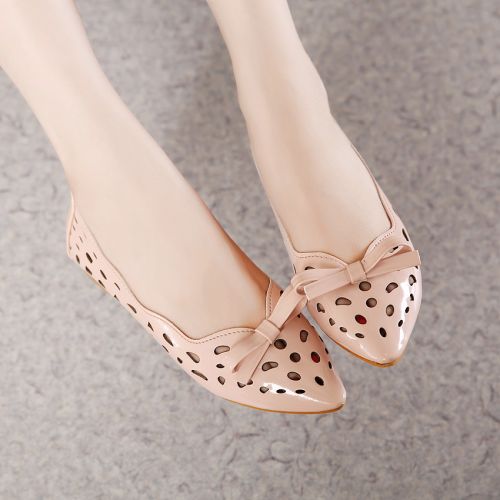 Chaussures de printemps femme en Manteau peinture pointu ouverture profonde, creux, arc - Ref 998551