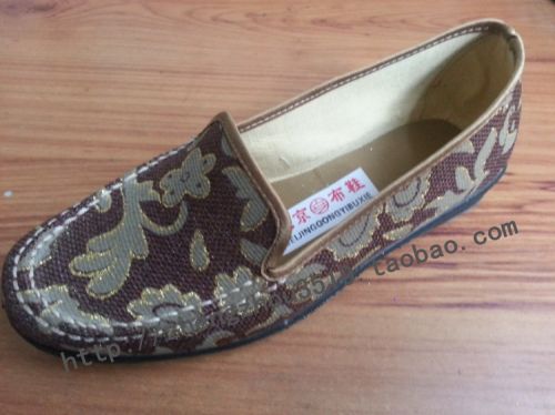 Chaussures de printemps femme en tissu ronde Fleurs - confortable semelle caoutchouc Ref 998610