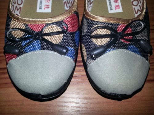 Chaussures de printemps femme en tissu ronde ouverture profonde, arc - loisir semelle caoutchouc Ref 998612