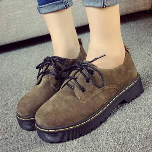 Chaussures de printemps femme en PU ronde - Retro semelle TPR Ref 998627