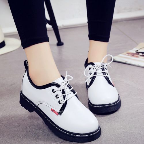 Chaussures de printemps femme en PU ronde - collège semelle caoutchouc Ref 998653