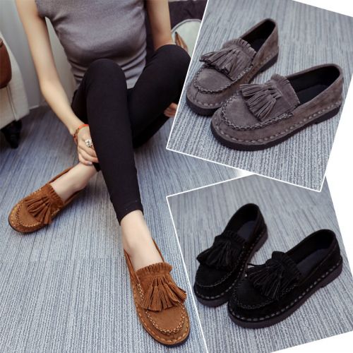 Chaussures de printemps femme en PU ronde ouverture profonde- loisir - semelle fond composite Ref 998654