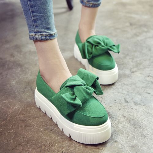 Chaussures de printemps femme en tissu ronde ouverture profonde, arc, Génoise, étanche - doux semelle caoutchouc Ref 998