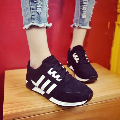 Chaussures de printemps femme en tissu ronde avec lacets, Modèles mélangées - loisir semelle caoutchouc Ref 998701