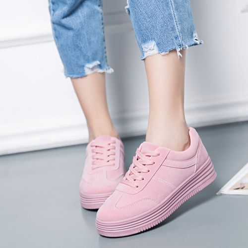 Chaussures de printemps femme en PU ronde avec lacets - loisir semelle PVC Ref 998705