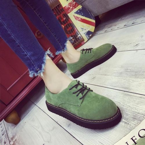 Chaussures de printemps femme en CRRCRRCRR ronde avec lacets, Génoise - Angleterre semelle caoutchouc Ref 998707