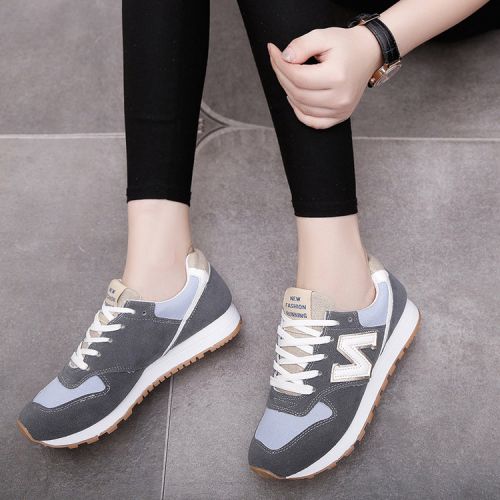 Chaussures de printemps femme en Une variété matériaux épissure ronde ouverture profonde, avec lacets, Modèles mélan