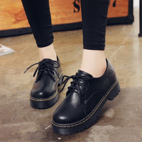 Chaussures de printemps femme en PU ronde étanche - semelle caoutchouc Ref 998714