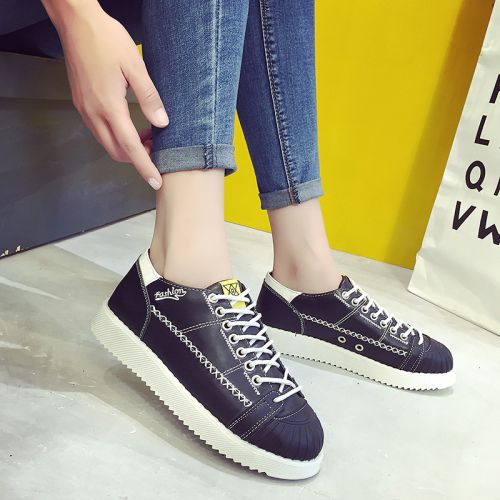 Chaussures de printemps femme en PU ronde étanche - semelle caoutchouc Ref 998719