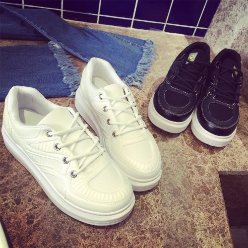 Chaussures de printemps femme en tissu ronde avec lacets, Génoise - Ref 998720