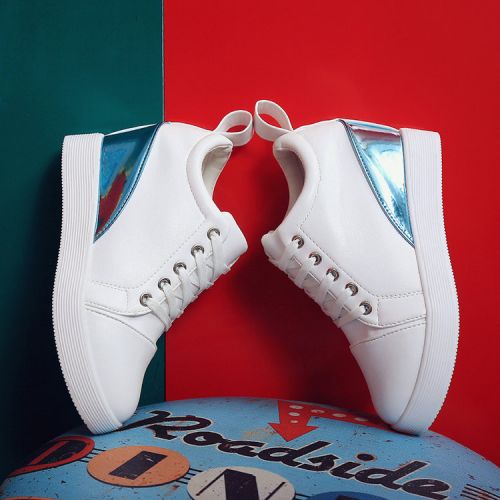 Chaussures de printemps femme en PU ronde ouverture profonde, avec lacets - semelle caoutchouc Ref 998743