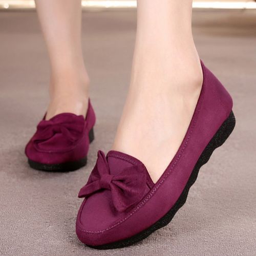 Chaussures de printemps femme en tissu ronde ouverture profonde, Fleurs, paillette, arc, Modèles mélangées, Wedges, engrener