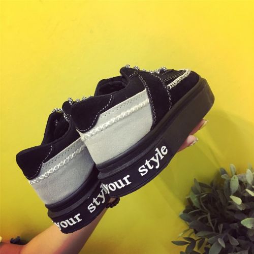 Chaussures de printemps femme en PU ronde - loisir semelle caoutchouc Ref 998792