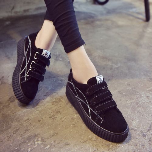 Chaussures de printemps femme en Xi Shi Cashmere ronde - collège semelle polyuréthane Ref 998795