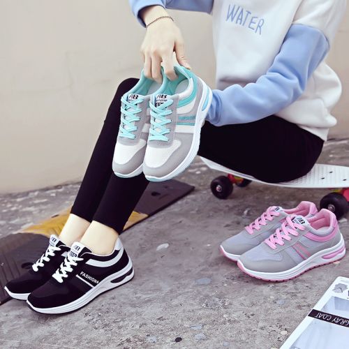 Chaussures de printemps femme en PU ronde ouverture profonde, avec lacets, engrener - semelle caoutchouc Ref 998798