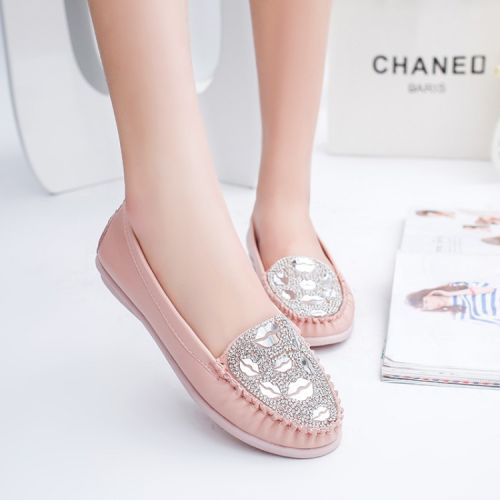 Chaussures de printemps femme en PU ronde - loisir semelle caoutchouc Ref 998814