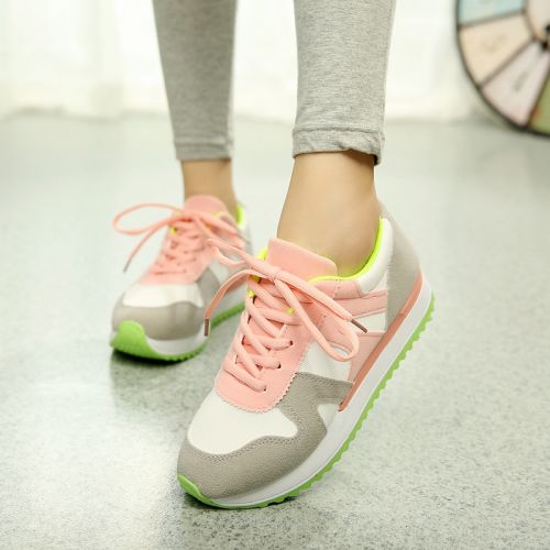 Chaussures de printemps femme en vache, Nubuck, ronde avec lacets, Modèles mélangées, Génoise, étanche - semelle 