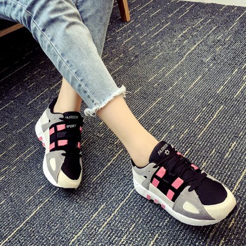 Chaussures de printemps femme en PU ronde avec lacets - semelle caoutchouc Ref 998825