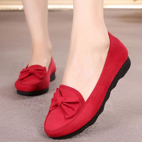 Chaussures de printemps femme en tissu ronde ouverture profonde, Fleurs, paillette, arc, Modèles mélangées, Wedges, engrener