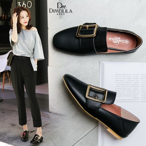 Chaussures de printemps femme en fibre Superfine tête carrée - Europe semelle caoutchouc Ref 998832