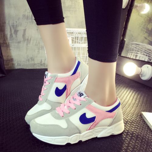 Chaussures de printemps femme en tissu ronde avec lacets - semelle caoutchouc Ref 998860