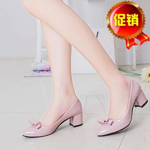 Chaussures de printemps femme en Manteau peinture pointu ouverture profonde- Europe - semelle fond composite Ref 99887