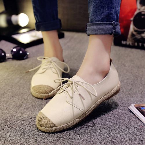 Chaussures de printemps femme en PU ronde avec lacets, Modèles mélangées - semelle TPR Ref 998879
