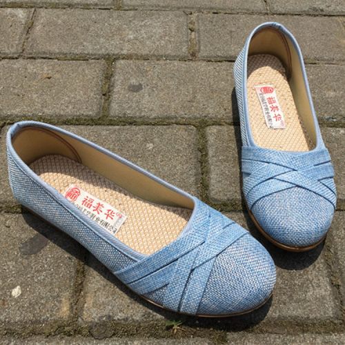 Chaussures de printemps femme en tissu ronde - Commuter semelle TPR Ref 998894