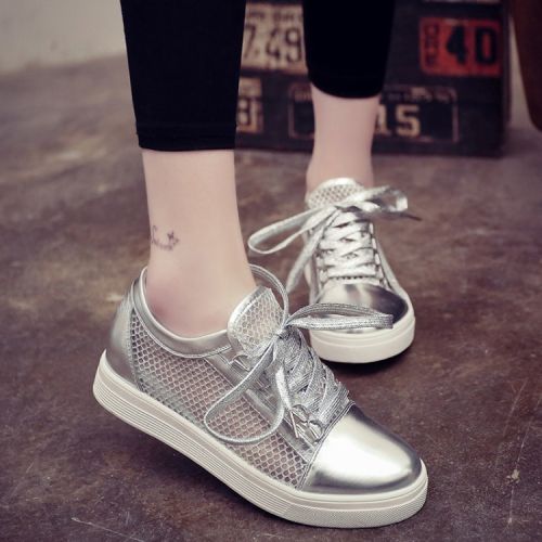 Chaussures de printemps femme en engrener ronde creux - collège semelle caoutchouc Ref 998901